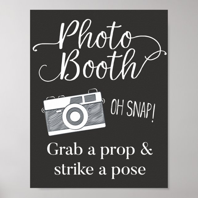 Fotobooth Sign, schnappen Sie sich einen Prop und  Poster (Vorne)