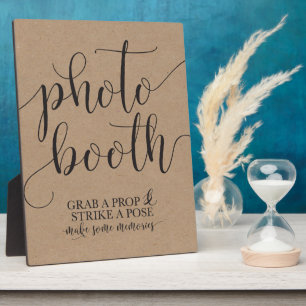 Fotobooth Wedding Sign - Grab a Prop Strip a Pose Fotoplatte