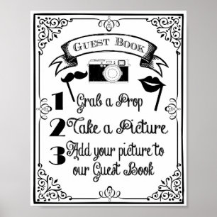 FOTOBOX Gästebuch Hochzeit oder Party Schild