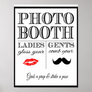 FOTOBOX Hochzeit oder Partyschild Poster