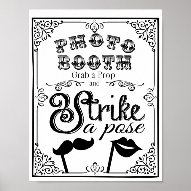 FOTOBOX Hochzeit oder Partyschild Poster (Vorne)