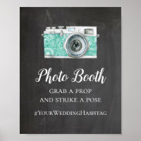 Fotobox-Kreidetafel-Hochzeit. Modern Hashtag