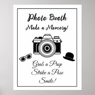 Fotobox-Schild für Hochzeit Poster