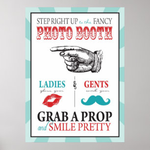 Fotobox-Schild für Karneval-Zirkus-Geburtstag L Poster