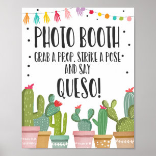 Fotobox-Utensil-Kakteen-Party-Tischschild Poster
