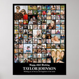 Fotocollage 100 Bilder 12x16 18x24 24x32 30x40 Poster