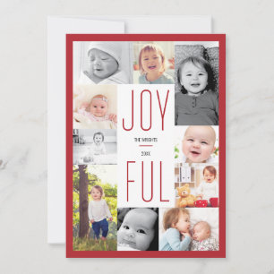 FotoCollage 10 Fotos Weihnachtskarte Feiertagskarte