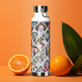 FotoCollage - 12 Fotos Diamant über das gesamte Mu Trinkflasche