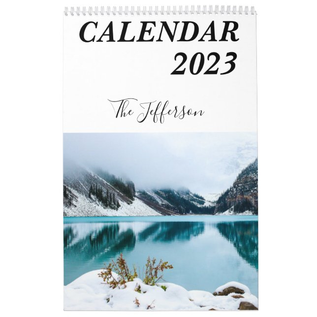 FotoCollage 2023 der Modernen Weißen Familie Kalender (Titelbild)