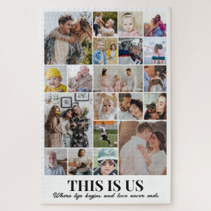 Fotocollage 20 Bilder Hochzeitspaar 20x30 Puzzle