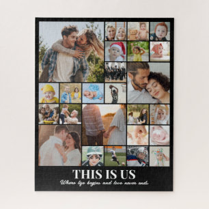 Fotocollage 25 Bilder 8x10 16x20 Hochzeitsgeschenk Puzzle