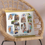 FotoCollage 30. Geburtstag Personalisiert neutral Kissen<br><div class="desc">Personalisiertes 30. Geburtstagsgeschenk. Dieses individuelle dekorative Kissen hat eine gepflegte Collage aus Foto, die in eine Zahl 30 geformt ist, mit beigefarbenem, neutralem Sand / gelbgestrichenen Rändern und einer modernen Bronze-Typografie. Die Vorlage ist für Ihren individuelle Name und das Geburtsdatum (das Sie bearbeiten oder leer verlassen können) bereit. Die Vorlage...</div>