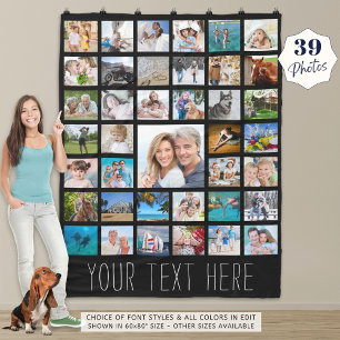 FotoCollage 39 FotoCollage Personalisiert Fleecedecke