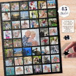 FotoCollage 45 Bilder Schwarz Puzzle<br><div class="desc">Schenken Sie sich ein unvergessliches Geschenk aus einer Sammlung von 45 Fotos für ein Geschenk, das immer und immer wieder Spaß macht, oder schaffen Sie eine Sake-Wand, indem Sie das Puzzle nach seiner Fertigstellung zusammenkleben. Ideal für Jubiläumsgeschenke und Großelterngeschenke, Geburtstage und Meilenstein Errungenschaften und Spaß für ein Ruhestandsgeschenk oder eine...</div>