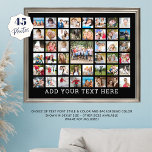 FotoCollage 45 Fotos Personalisiert Schwarz Fotodruck<br><div class="desc">Erstellen Sie Ihr eigenes Foto Collage Foto mit dieser leicht hochzuladenden Vorlage für 45 Aufnahmen, um ein Keepake-Geschenk mit Ihrem Text, Titel oder Nachricht personalisiert zu machen, um einen besondere Anlass zu gedenken oder eine Sammlung von Lieblings-Foto-Erinnerungen anzuzeigen. FOTO TIP: Vor dem Hochladen/Größe Ihrer Fotos in quadratischer Form oder vor...</div>