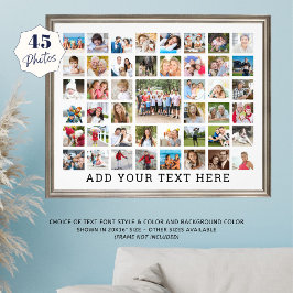 FotoCollage 45 Fotos Personalisiert weiß Fotodruck