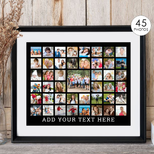 FotoCollage 45 Fotos Personalisierte, benutzerdefi Poster