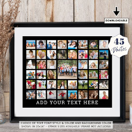 FotoCollage 45 Fotos Personalisierte, benutzerdefi Poster