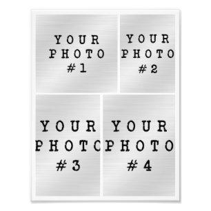 Fotocollage 4 Fotos Raster mit Text Fotopapier Fotodruck
