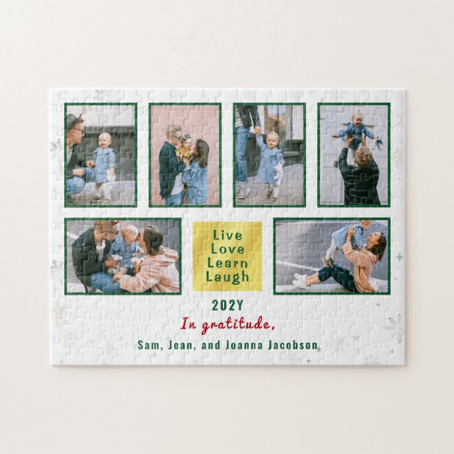 FotoCollage 6 IMG Live-Liebe Lachs Puzzle (Horizontal)