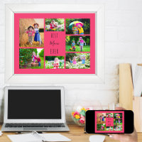 FotoCollage 7 Bilder Beste Mama je rosa