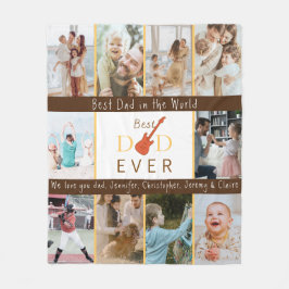 Fotocollage Bester Vater je Moderner Tag der Väter Fleecedecke