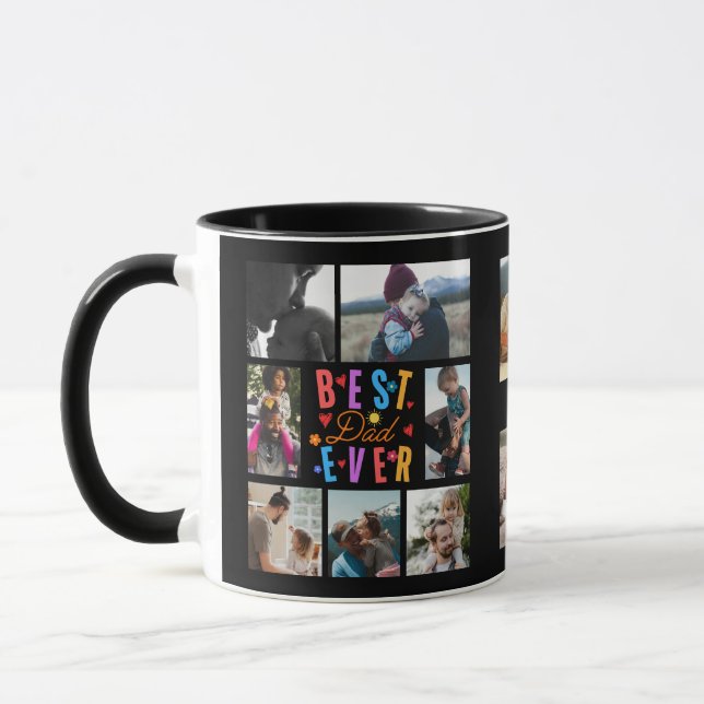 Fotocollage Bester Vater je Tasse (Links)
