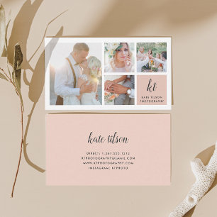 Fotocollage & Calligrafy Monogram Fotograf Visitenkarte