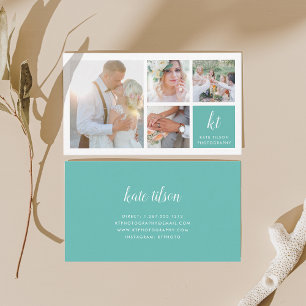 Fotocollage & Calligrafy Monogram Fotograf Visitenkarte