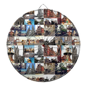 Fotocollage Delft 6 Dartscheibe