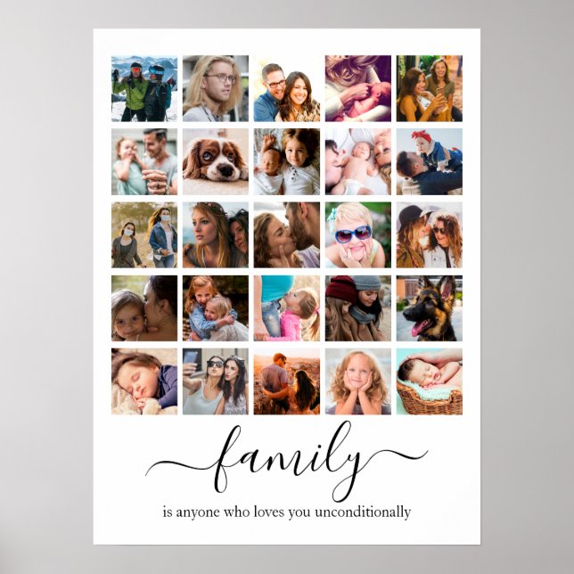 FotoCollage der 25-Familie Poster (Vorne)