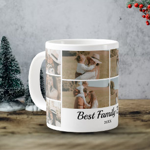 FotoCollage der Familie - 10 Fotos Benutzerdefinie Jumbo-Tasse