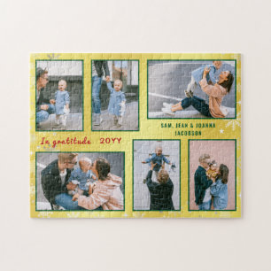 FotoCollage der Familie 6 Bilder Golden Personalis Puzzle