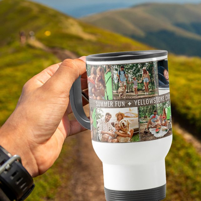 FotoCollage der Familie - Hinzufügen von 9 Fotos u Reisebecher (Von Creator hochgeladen)