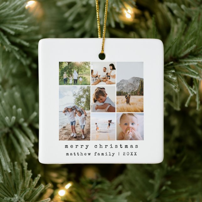 FotoCollage der Minimalistischen Schreibmaschinenf Keramikornament (Baum)