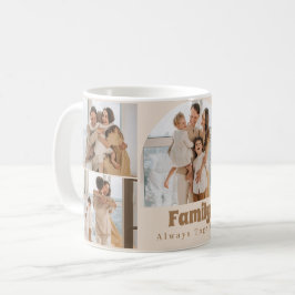 FotoCollage der Produktfamilie - 5 Fotos und benut Kaffeetasse