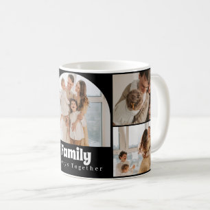 FotoCollage der Produktfamilie - 5 Fotos und benut Kaffeetasse