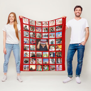 FotoCollage Einzigartige Personalisierte DIY-Benut Fleecedecke