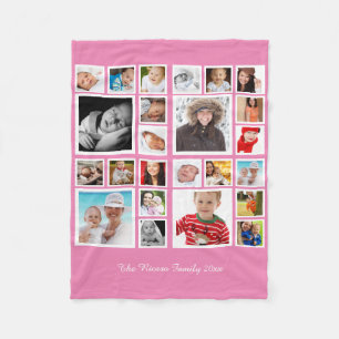 FotoCollage Einzigartige Personalisierte DIY-Benut Fleecedecke
