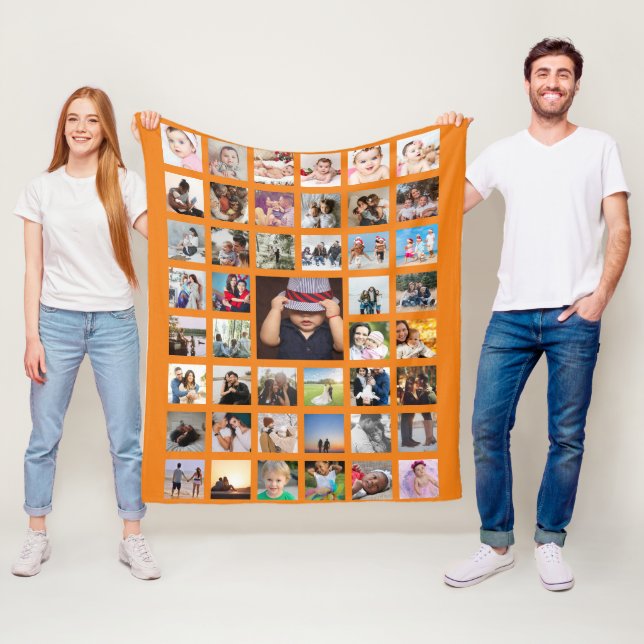 FotoCollage Einzigartige Personalisierte DIY-Benut Fleecedecke (Beispiel)