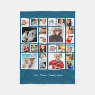 FotoCollage Einzigartige Personalisierte DIY-Benut Fleecedecke