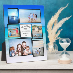 Fotocollage Familie Strand Wir sind Familie Fotoplatte