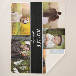 Fotocollage für die Familie individuell einstellba Sherpadecke