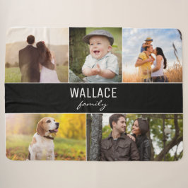 Fotocollage für die Familie individuell einstellba Sherpadecke