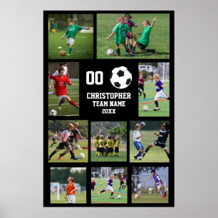 Fotocollage für Fußballteam Poster