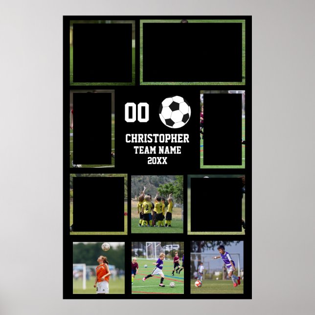 Fotocollage für Fußballteam Poster (Vorne)