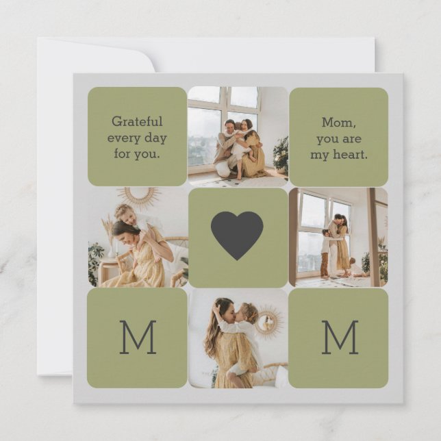 FotoCollage für Mama - Grußkarte (Vorderseite)