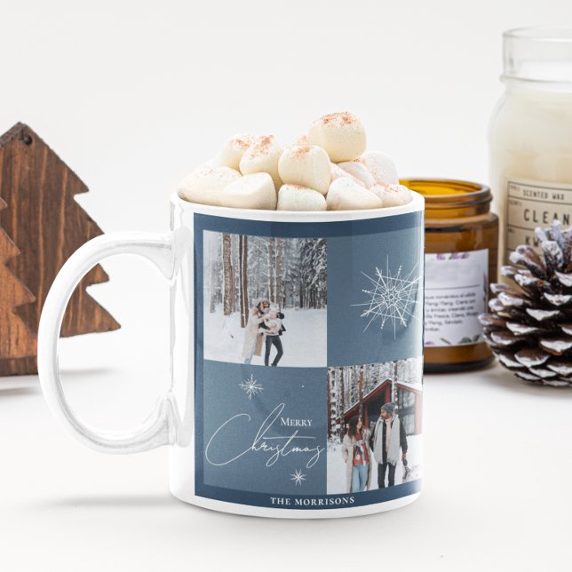 FotoCollage Geometrische Schneeflocken | Weihnacht Kaffeetasse (Von Creator hochgeladen)