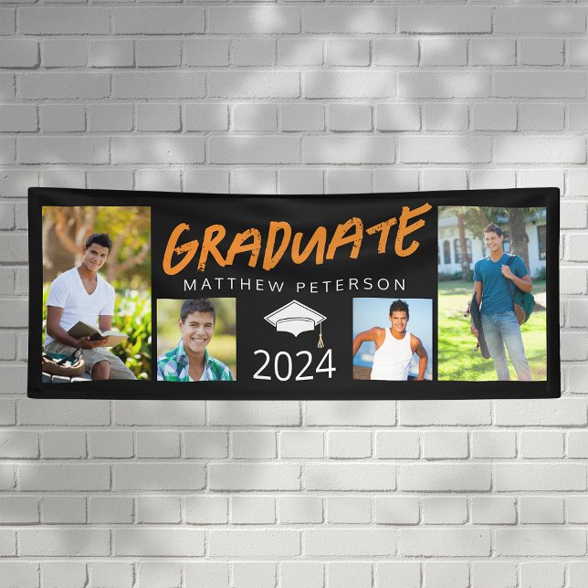 Fotocollage Graduate Grunge Class 2024 Banner (Von Creator hochgeladen)