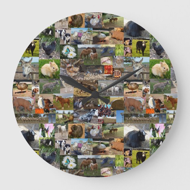 FotoCollage,   Große Wanduhr (Vorderseite)